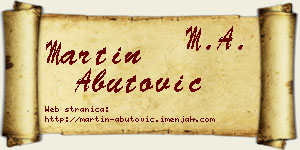Martin Abutović vizit kartica